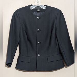 Ralph Lauren Black Label Wool Blazer, Size: 6, Color:Black